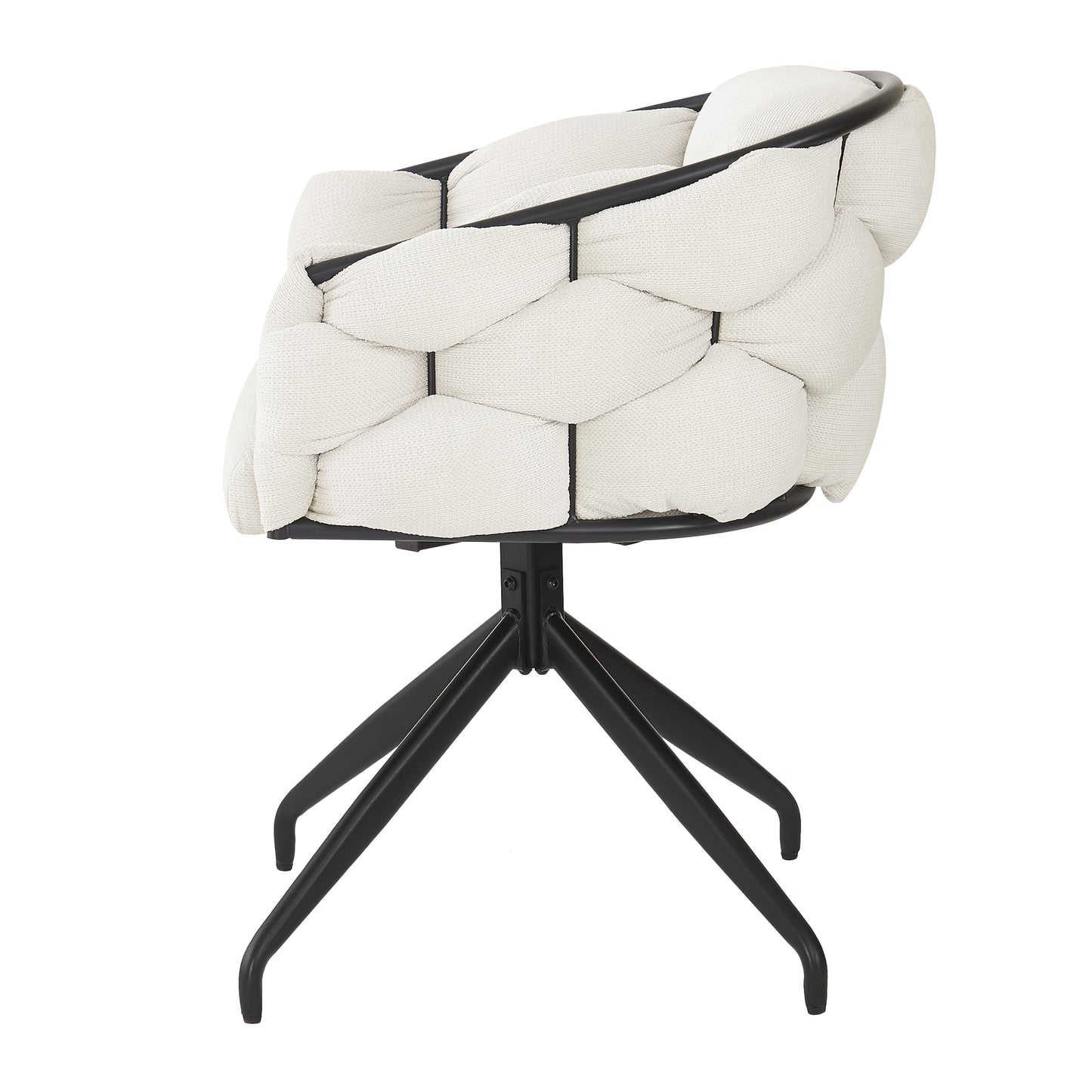 Luxuriöser Samtstuhl (Set aus 2), Drehstuhl, 360° Drehung, Wohnzimmerstuhl, Esszimmerstuhl, Make-up-Stuhl, moderner stilvoller Stuhl, Esszimmerstuhl mit Rückenlehne, ergonomischer Stuhl, Blasenstuhl, Beige, Möbel für Zuhause, ergonomisches Sitzen, zeitge