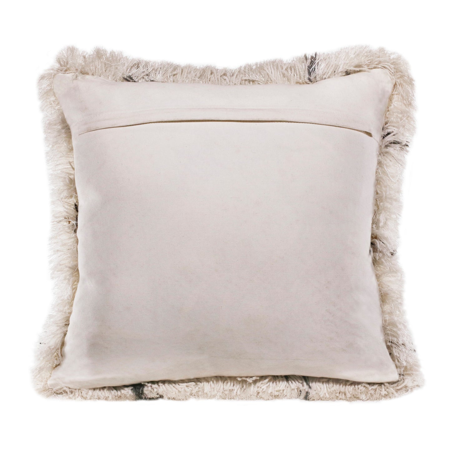 20" Black And White Fabric Geometric Throw Pillow