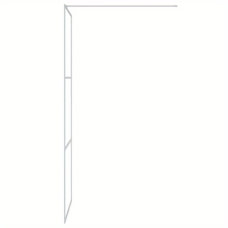 Klare Glasdusche für Walk-in-Dusche 80x195 cm Silberrahmen ESG-Design