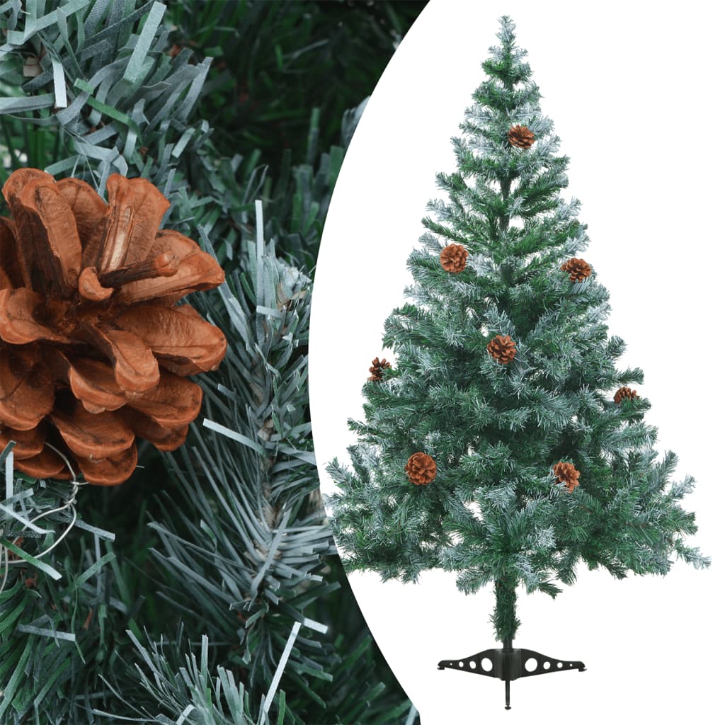 vidaXL Pre-lit Christmas Tree with Pinecones Xmas Tree Holiday Decoration