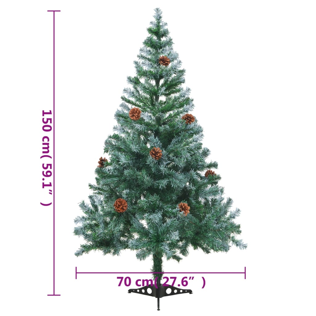 vidaXL Pre-lit Christmas Tree with Pinecones Xmas Tree Holiday Decoration