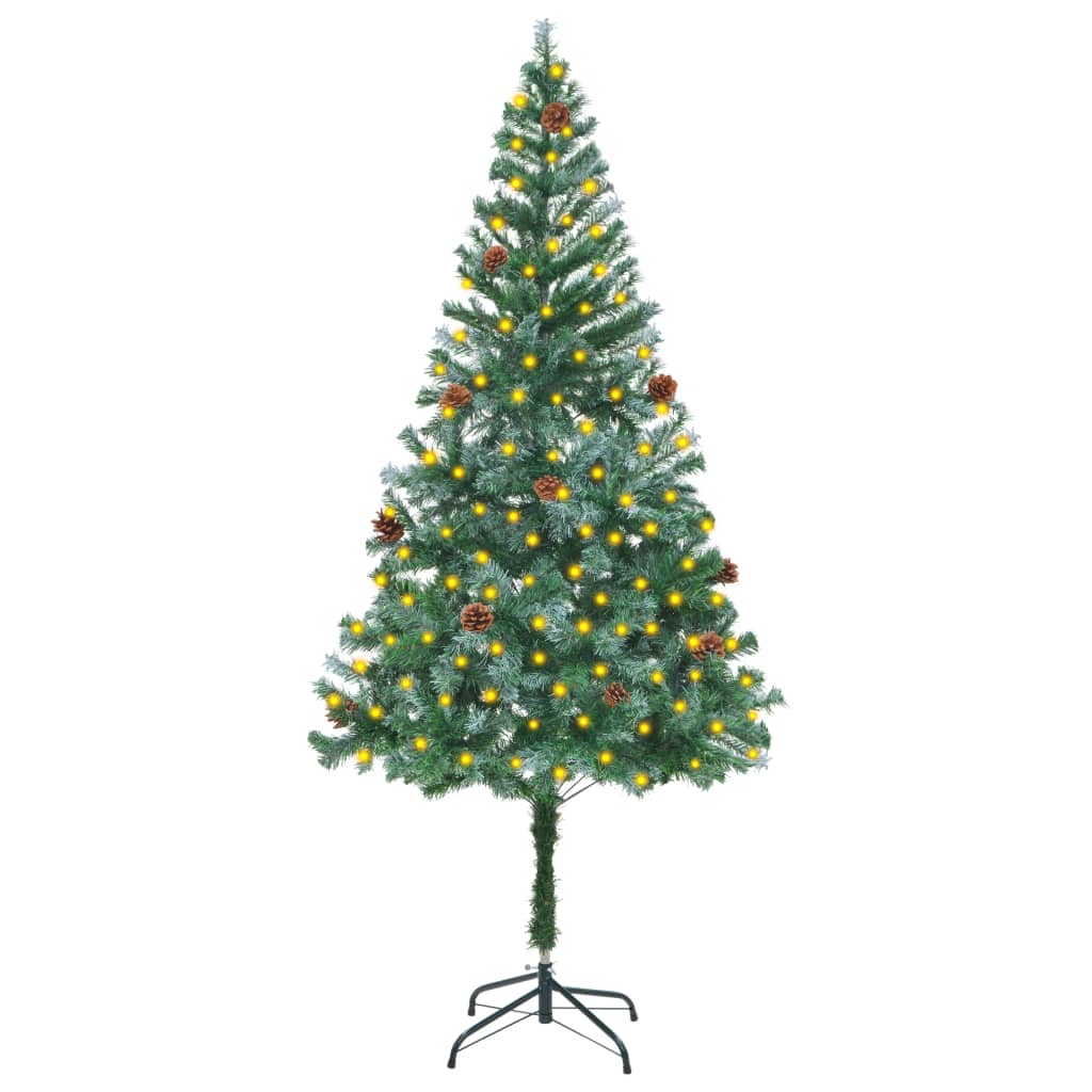 vidaXL Pre-lit Christmas Tree with Pinecones Xmas Tree Holiday Decoration