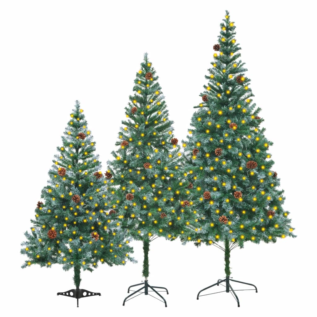 vidaXL Pre-lit Christmas Tree with Pinecones Xmas Tree Holiday Decoration