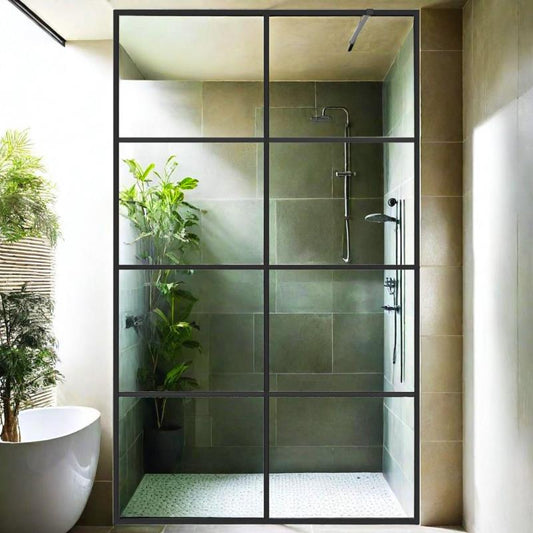 Klare ESG Glasdusche für Walk-in-Dusche 115x195cm, Duschabtrennung, Badezimmerdusche, Elegantes Duschdesign, Moderne Dusche, Aluminiumrahmen, Robuste Dusche, Duschsichtscheibe, Sicherheitsdusche, Duschsichtscheibe für Bad, Duschkabine, Duschpaneel, Dusch
