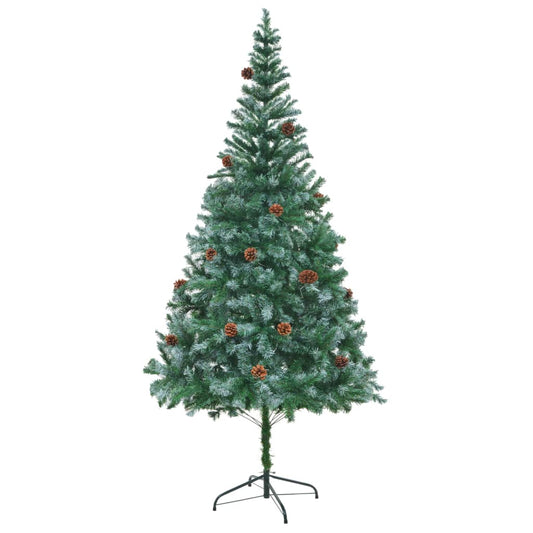 vidaXL Pre-lit Christmas Tree with Pinecones Xmas Tree Holiday Decoration