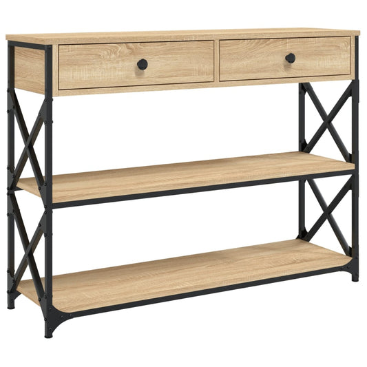 Console table Sonoma oak 100x28x75 cm wood material